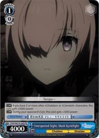 Unexpected Sight, Mash Kyrielight (Foil) - Fate/Grand Order THE MOVIE Divine Realm of the Round Table: Camelot - Weiss Schwarz card
