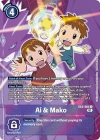 Ai & Mako (Alternate Art) - Digital Hazard - Digimon Card Game card