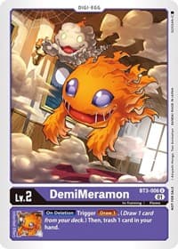 DemiMeramon - BT3-006 (Winner Pack New Awakening) - Release Special Booster 1.0 - Digimon Card Game card