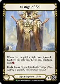Vestige of Sol (Golden) - FAB017 - Flesh and Blood: Promo Cards - Flesh and Blood TCG card