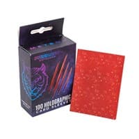 Holographic Sleeves - Red / Starfield (100-Pack) - Prismatic Defender Card Sleeves - Card Sleeves card