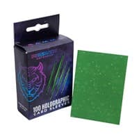 Holographic Sleeves - Medium Green / Starfield (100-Pack) - Prismatic Defender Card Sleeves - Card Sleeves card