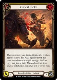 Critical Strike (Yellow) - Uprising - Flesh and Blood TCG card