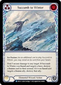 Succumb to Winter (Blue) - Uprising - Flesh and Blood TCG card