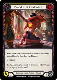 Brand with Cinderclaw (Yellow) - Uprising - Flesh and Blood TCG card