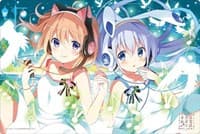 Bushiroad Rubber Mat Collection V2 Vol.290 Is the order a rabbit? BLOOM - Cocoa & Chino - Bushiroad Playmats - Playmats card