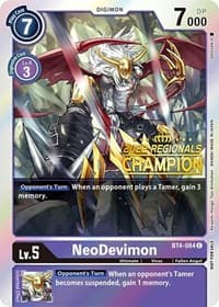 NeoDevimon (2022 Championship Online Regional) [Online Champion] - Great Legend - Digimon Card Game card