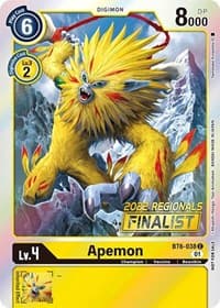 Apemon (2022 Championship Online Regional) [Online Finalist] - Double Diamond - Digimon Card Game card