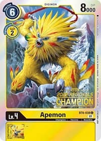 Apemon (2022 Championship Online Regional) [Online Champion] - Double Diamond - Digimon Card Game card
