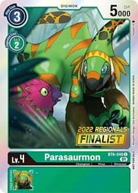 Parasaurmon (2022 Championship Online Regional) [Online Finalist] - Double Diamond - Digimon Card Game card