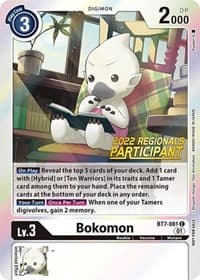 Bokomon (2022 Championship Online Regional) [Online Participant] - Next Adventure - Digimon Card Game card