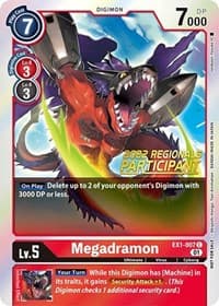 Megadramon (2022 Championship Online Regional) [Online Participant] - Classic Collection - Digimon Card Game card