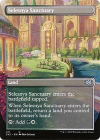 Selesnya Sanctuary (Borderless) - Double Masters 2022 - Magic: The Gathering card