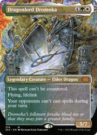 Dragonlord Dromoka (Borderless) - Double Masters 2022 - Magic: The Gathering card