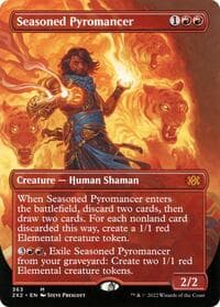Seasoned Pyromancer (Borderless) - Double Masters 2022 - Magic: The Gathering card