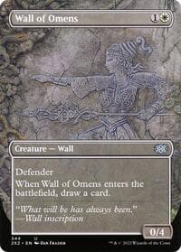 Wall of Omens (Borderless) - Double Masters 2022 - Magic: The Gathering card