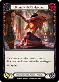 Brand with Cinderclaw (Red) - Blitz Deck: Uprising - Fai - Flesh and Blood TCG card