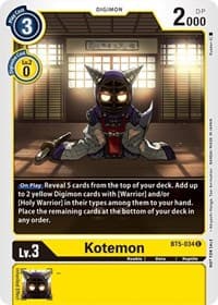 Kotemon - BT5-034 (Tamer Party Vol. 5 Promo) - Battle of Omni - Digimon Card Game card