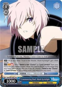 Commencing Duel, Mash Kyrielight - Fate/Grand Order THE MOVIE Divine Realm of the Round Table: Camelot - Weiss Schwarz card