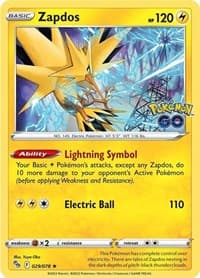 Zapdos - Pokemon GO - Pokemon card