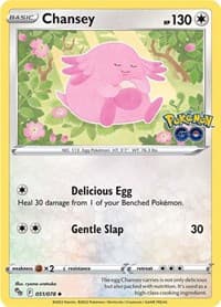 Chansey - Pokemon GO - Pokemon card