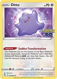 Ditto - Pokemon GO - Pokemon card
