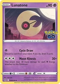 Lunatone - Pokemon GO - Pokemon card
