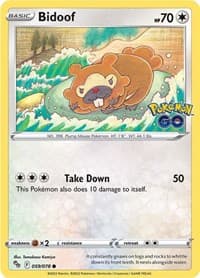 Bidoof - Pokemon GO - Pokemon card