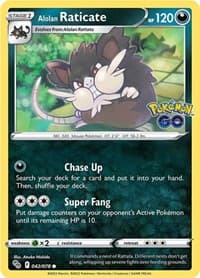 Alolan Raticate - Pokemon GO - Pokemon card