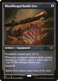 Bloodforged Battle-Axe (Foil Etched) - Double Masters 2022 - Magic: The Gathering card