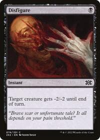 Disfigure - Double Masters 2022 - Magic: The Gathering card