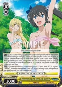 Encounter by the River, Ais & Hestia (SR) - Is it Wrong to Try to Pick Up Girls in a Dungeon? - Weiss Schwarz card