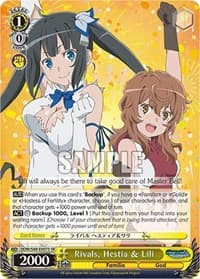 Rivals, Hestia & Lili (SR) - Is it Wrong to Try to Pick Up Girls in a Dungeon? - Weiss Schwarz card