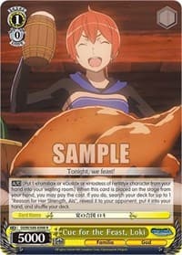 Cue for the Feast, Loki - Is it Wrong to Try to Pick Up Girls in a Dungeon? - Weiss Schwarz card