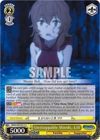 Unstoppable Words, Lili - Is it Wrong to Try to Pick Up Girls in a Dungeon? - Weiss Schwarz card