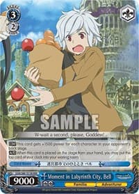 Moment in Labyrinth City, Bell (RRR) - Is it Wrong to Try to Pick Up Girls in a Dungeon? - Weiss Schwarz card