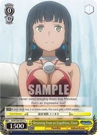 Returning From an Expedition, Tione - Is it Wrong to Try to Pick Up Girls in a Dungeon? - Weiss Schwarz card