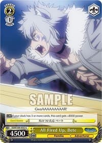 All Fired Up, Bete - Is it Wrong to Try to Pick Up Girls in a Dungeon? - Weiss Schwarz card