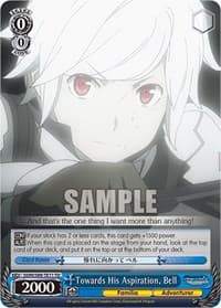 Towards His Aspiration, Bell - Is it Wrong to Try to Pick Up Girls in a Dungeon? - Weiss Schwarz card