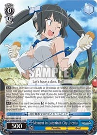 Moment in Labyrinth City, Hestia - Is it Wrong to Try to Pick Up Girls in a Dungeon? - Weiss Schwarz card