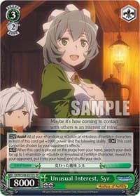 Unusual Interest, Syr (SR) - Is it Wrong to Try to Pick Up Girls in a Dungeon? - Weiss Schwarz card