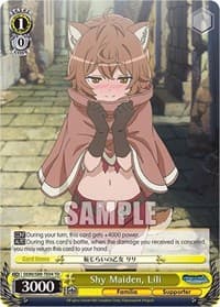 Shy Maiden, Lili - Is it Wrong to Try to Pick Up Girls in a Dungeon? - Weiss Schwarz card