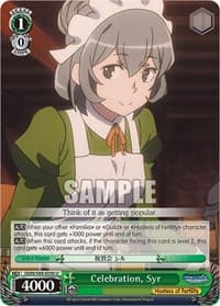 Celebration, Syr - Is it Wrong to Try to Pick Up Girls in a Dungeon? - Weiss Schwarz card