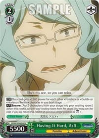 Having It Hard, Asfi - Is it Wrong to Try to Pick Up Girls in a Dungeon? - Weiss Schwarz card