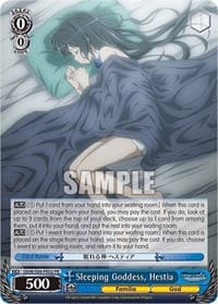 Sleeping Goddess, Hestia - Is it Wrong to Try to Pick Up Girls in a Dungeon? - Weiss Schwarz card