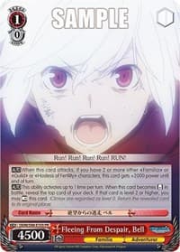 Fleeing From Despair, Bell - Is it Wrong to Try to Pick Up Girls in a Dungeon? - Weiss Schwarz card