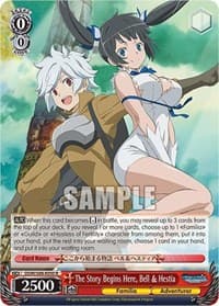The Story Begins Here, Bell & Hestia - Is it Wrong to Try to Pick Up Girls in a Dungeon? - Weiss Schwarz card