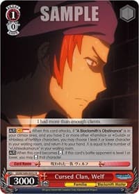 Cursed Clan, Welf - Is it Wrong to Try to Pick Up Girls in a Dungeon? - Weiss Schwarz card