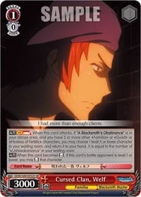 Cursed Clan, Welf (SR) - Is it Wrong to Try to Pick Up Girls in a Dungeon? - Weiss Schwarz card