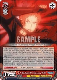 A Blacksmith's Resolve, Welf - Is it Wrong to Try to Pick Up Girls in a Dungeon? - Weiss Schwarz card